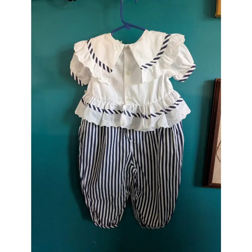 Vintage toddler baby girls romper bubble one piece size 24 months 2t